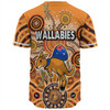 Australia Aboriginal Custom Baseball Shirt - Dragonfly Flies Into Beehive And Snake Circle Baseball Shirt