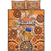 Australia Aboriginal Custom Quilt Bed Set - Dragonfly Flies Into Beehive And Snake Circle Quilt Bed Set