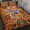 Australia Aboriginal Custom Quilt Bed Set - Dragonfly Flies Into Beehive And Snake Circle Quilt Bed Set