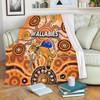 Australia Aboriginal Custom Blanket - Dragonfly Flies Into Beehive And Snake Circle Blanket