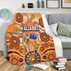 Australia Aboriginal Custom Blanket - Dragonfly Flies Into Beehive And Snake Circle Blanket