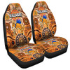 Australia Aboriginal Custom Car Seat Covers - Dragonfly Flies Into Beehive And Snake Circle Car Seat Covers