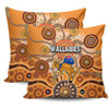 Australia Aboriginal Custom Pillow Covers - Dragonfly Flies Into Beehive And Snake Circle Pillow Covers