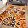 Australia Aboriginal Custom Area Rug - Dragonfly Flies Into Beehive And Snake Circle Area Rug