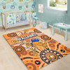 Australia Aboriginal Custom Area Rug - Dragonfly Flies Into Beehive And Snake Circle Area Rug