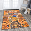 Australia Aboriginal Custom Area Rug - Dragonfly Flies Into Beehive And Snake Circle Area Rug