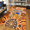 Australia Aboriginal Custom Area Rug - Dragonfly Flies Into Beehive And Snake Circle Area Rug