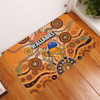 Australia Aboriginal Custom Door Mat - Dragonfly Flies Into Beehive And Snake Circle Door Mat