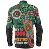 Australia Aboriginal Long Sleeve Shirts - Walking with 3000 Ancestors Behind Me With Goanna Long Sleeve Shirts