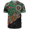 Australia Aboriginal Baseball Shirt - Walking with 3000 Ancestors Behind Me With Goanna Baseball Shirt