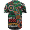 Australia Aboriginal Baseball Shirt - Walking with 3000 Ancestors Behind Me With Goanna Baseball Shirt