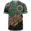 Australia Aboriginal Baseball Shirt - Walking with 3000 Ancestors Behind Me With Goanna Baseball Shirt