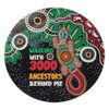 Australia Aboriginal Round Rug - Walking with 3000 Ancestors Behind Me With Goanna Round Rug