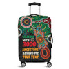 Australia Aboriginal Luggage Cover - Walking with 3000 Ancestors Behind Me With Goanna Luggage Cover