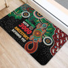 Australia Aboriginal Door Mat - Walking with 3000 Ancestors Behind Me With Goanna Door Mat