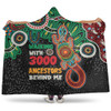 Australia Aboriginal Hooded Blanket - Walking with 3000 Ancestors Behind Me With Goanna Hooded Blanket