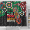 Australia Aboriginal Shower Curtain - Walking with 3000 Ancestors Behind Me With Goanna Shower Curtain
