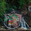 Australia Aboriginal Beach Blanket - Walking with 3000 Ancestors Behind Me With Goanna Beach Blanket