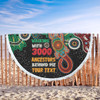 Australia Aboriginal Beach Blanket - Walking with 3000 Ancestors Behind Me With Goanna Beach Blanket