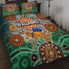 Australia Aboriginal Custom Quilt Bed Set - Dragonfly Flies Into Beehive And Snake Circle 2 Quilt Bed Set