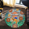 Australia Aboriginal Custom Round Rug - Dragonfly Flies Into Beehive And Snake Circle 2 Round Rug