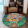 Australia Aboriginal Custom Round Rug - Dragonfly Flies Into Beehive And Snake Circle 2 Round Rug