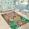 Australia Aboriginal Custom Area Rug - Dragonfly Flies Into Beehive And Snake Circle 2 Area Rug