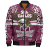 Manly Warringah Sea Eagles Bomber Jacket - Custom Talent Win Games But Teamwork And Intelligence Win Championships With Aboriginal Style