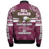 Manly Warringah Sea Eagles Bomber Jacket - Custom Talent Win Games But Teamwork And Intelligence Win Championships With Aboriginal Style