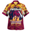 Brisbane Broncos Hawaiian Shirt - Custom Talent Win Games But Teamwork And Intelligence Win Championships With Aboriginal Style
