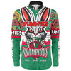 South Sydney Rabbitohs Long Sleeve Shirt - Custom Talent Win Games But Teamwork And Intelligence Win Championships With Aboriginal Style