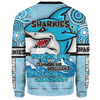 Cronulla-Sutherland Sharks Sweatshirt - Custom Talent Win Games But Teamwork And Intelligence Win Championships With Aboriginal Style