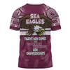 Manly Warringah Sea Eagles T-Shirt - Custom Talent Win Games But Teamwork And Intelligence Win Championships With Aboriginal Style