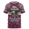 Manly Warringah Sea Eagles T-Shirt - Custom Talent Win Games But Teamwork And Intelligence Win Championships With Aboriginal Style
