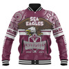 Manly Warringah Sea Eagles Baseball Jacket - Custom Talent Win Games But Teamwork And Intelligence Win Championships With Aboriginal Style