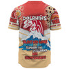 Redcliffe Dolphins Baseball Shirt - Custom Talent Win Games But Teamwork And Intelligence Win Championships With Aboriginal Style