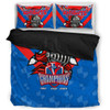 Newcastle Knights Bedding Set Talent Win Games But Teamwork And Intelligence Win Championships With Aboriginal Style