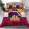 Brisbane Broncos Bedding Set Talent Win Games But Teamwork And Intelligence Win Championships With Aboriginal Style