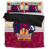 Brisbane Broncos Bedding Set Talent Win Games But Teamwork And Intelligence Win Championships With Aboriginal Style