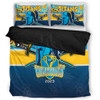 Gold Coast Titans Bedding Set Talent Win Games But Teamwork And Intelligence Win Championships With Aboriginal Style