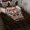 Wests Tigers Quilt Bed Set Talent Win Games But Teamwork And Intelligence Win Championships With Aboriginal Style