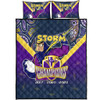 Melbourne Storm Quilt Bed Set Talent Win Games But Teamwork And Intelligence Win Championships With Aboriginal Style