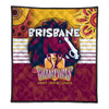 Brisbane Broncos Premium Quilt Talent Win Games But Teamwork And Intelligence Win Championships With Aboriginal Style