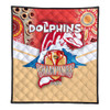 Redcliffe Dolphins Premium Quilt Talent Win Games But Teamwork And Intelligence Win Championships With Aboriginal Style