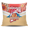 Redcliffe Dolphins Pillow Cover Talent Win Games But Teamwork And Intelligence Win Championships With Aboriginal Style