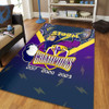 Melbourne Storm Area Rug Talent Win Games But Teamwork And Intelligence Win Championships With Aboriginal Style