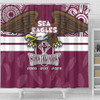 Manly Warringah Sea Eagles Shower Curtain Talent Win Games But Teamwork And Intelligence Win Championships With Aboriginal Style
