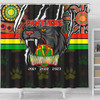 Penrith Panthers Shower Curtain Talent Win Games But Teamwork And Intelligence Win Championships With Aboriginal Style