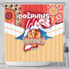 Redcliffe Dolphins Shower Curtain Talent Win Games But Teamwork And Intelligence Win Championships With Aboriginal Style