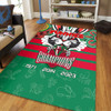 South Sydney Rabbitohs Area Rug Talent Win Games But Teamwork And Intelligence Win Championships With Aboriginal Style